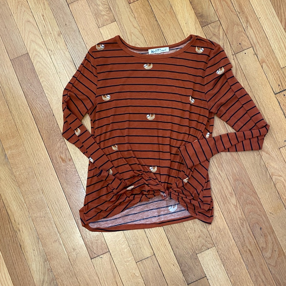Wallflower Tie-Front Hanging Sloth Top